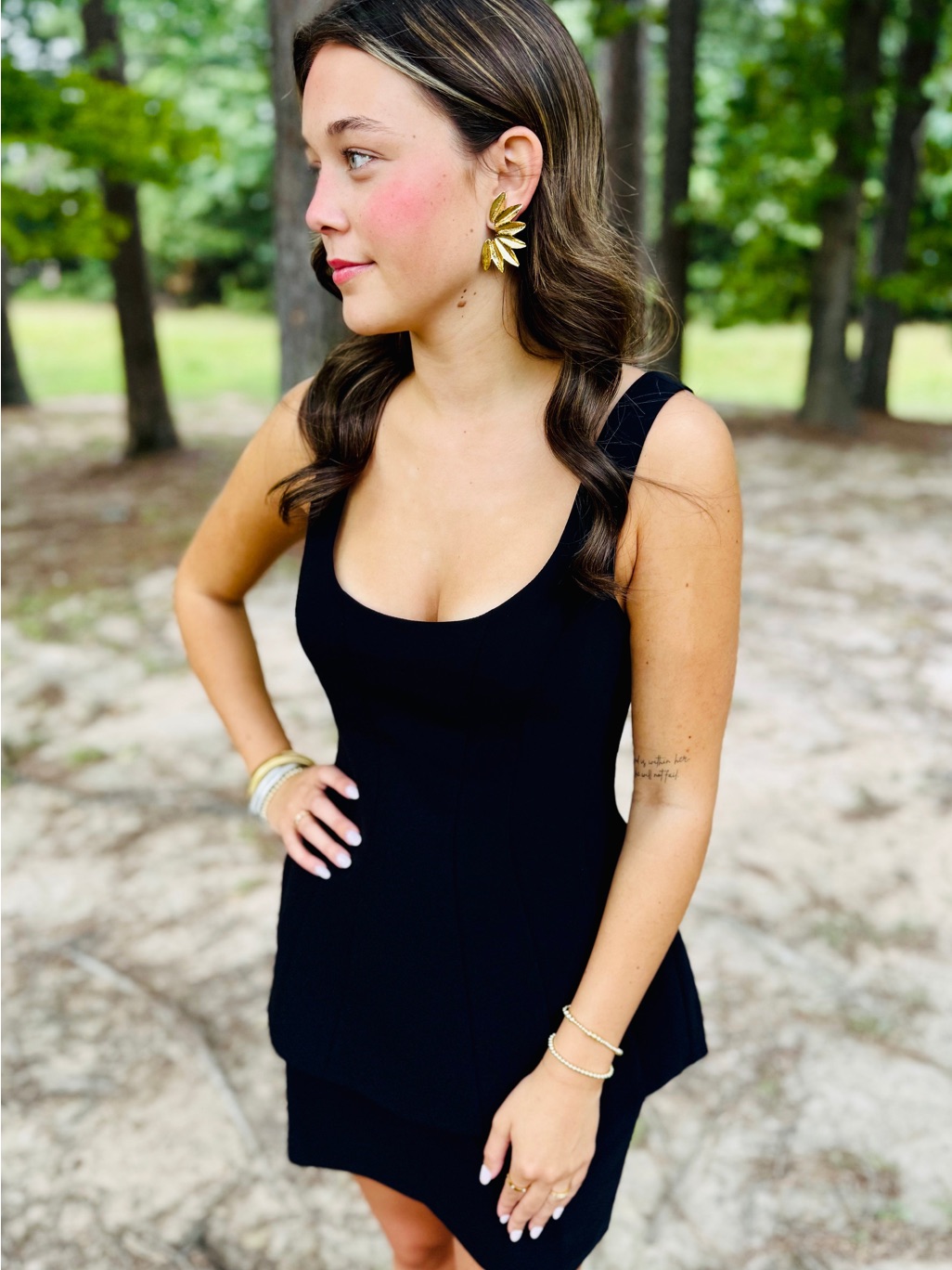 Nwt (S) Amanda Uprichard Black Empire Dress